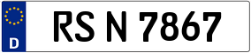 Trailer License Plate